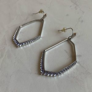 Kendra Scott Silver Dangling Iridescent Earrings